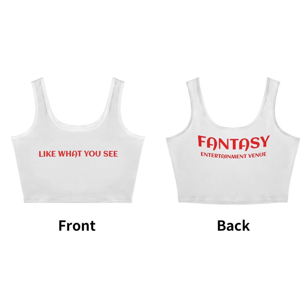 Womens Fantasyr Sleeveless Stretch Crop Tank Top Shirts