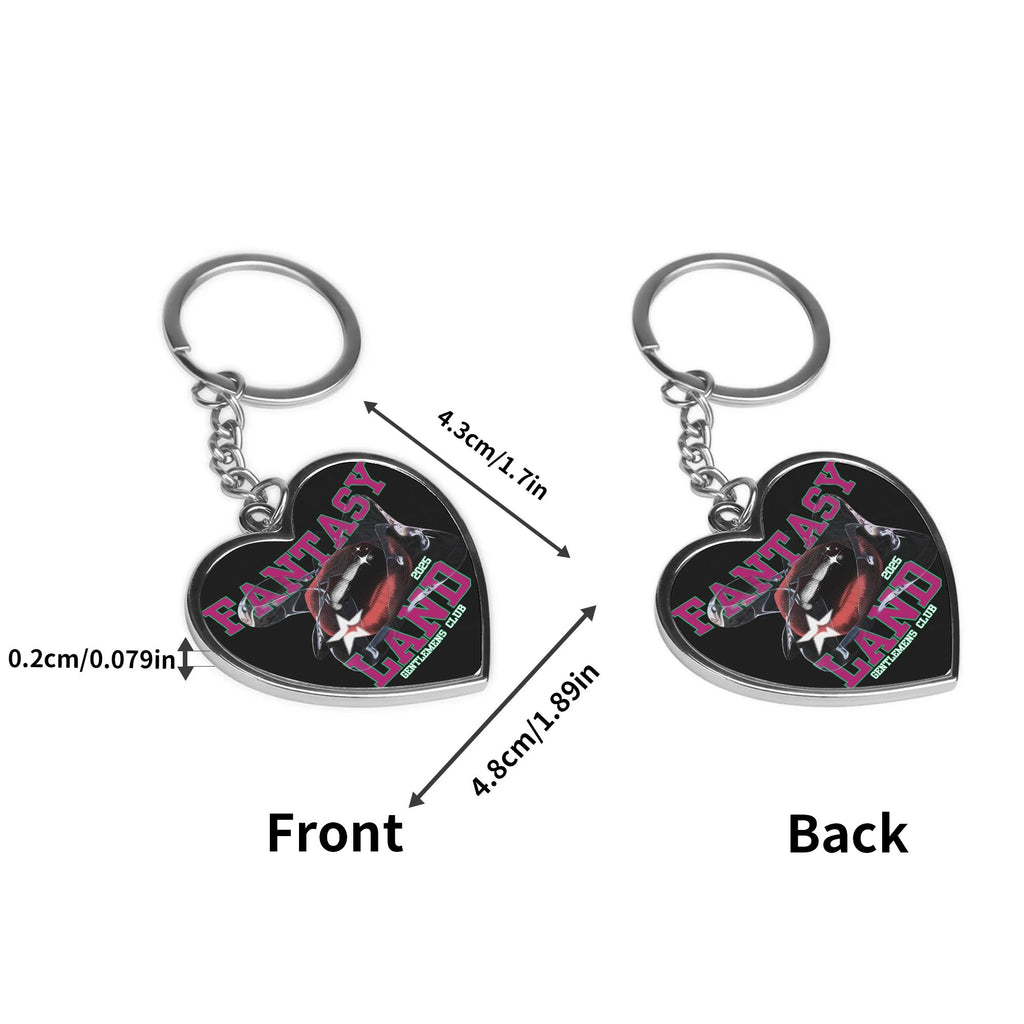 Double-Sided Fantasy Heart Shape Keychain