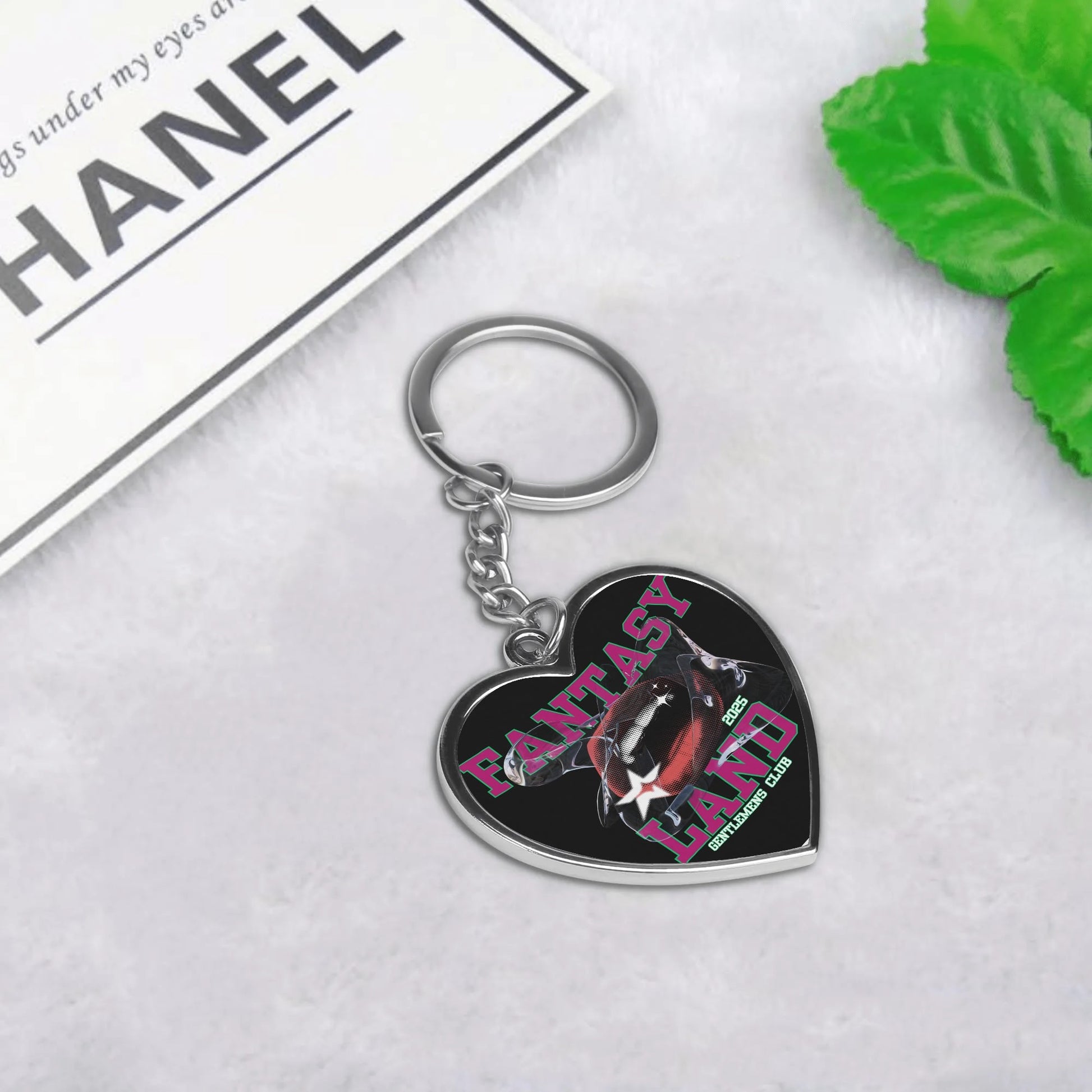 Double-Sided Fantasy Heart Shape Keychain